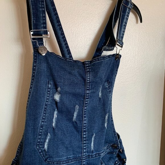 PRIDE Men Jeans Overalls Short Suite One Piece Ripped Jeans SIZE M  RAINBOW - Picture 4 of 11